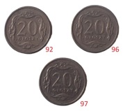 Polska 20 groszy 3 sztukI z lat 1992-97 roku - OBEJRZYJ MOJĄ OFERTĘ