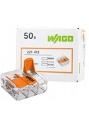 ZŁĄCZKA WAGO 221-413 SZYBKOZŁĄCZKA 3x4mm 50 SZT
