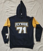 Bluza z kapturem granatowo-żółta dla chłopca 158/164