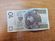 Banknot obiegowy 10zl seria CL5553621