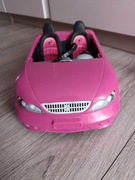 BARBIE auto RÓŻOWY kabriolet samochod dla lalek z Pieskami