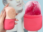 Silikonowy wałek do masażu twarzy lodem roller usuwanie opuchlizny