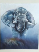 Obraz olejny Słoń