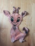 Koziołek koza stara dmuchana zabawka dmuchaniec balon weloruwy PRL vintage