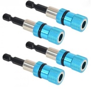 Zestaw 4 magnetyczne uchwyty bitów z regulacją głębokości– 1/4" HEX, 60 mm