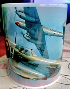 Model Spitfire Mk. II kubek ceramiczny prezent dla modelarzy dziadka