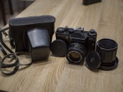 Aparat analogowy Zenit ET plus 2 obiektywy Volna-9 f2,8/50mm / Helios 44M-6