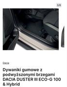 NOWE Dywaniki gumowe z podwyższonymi brzegami DACIA DUSTER III  