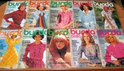 Burda Moden 1975 zestaw 10 numerów + wykroje Vintage Moda szycie krawiectwo