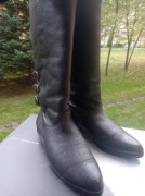WYSOKIE BUTY OFICERSKIE RADZIECKIE USSR rozmiar 10 EUR 42 skóra naturalna