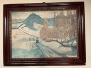 Mieczysław Filipkiewicz" Zima w górach "olej na płótnie