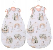 WYSYŁKA 0 ZŁ ! ŚPIWOREK BABYMAM 100% Bawełna Słoniki 019188 NOWY Regulowany