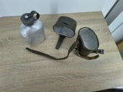 Manierka wojskowa vintage + kubek i pokrowiec (komplet)