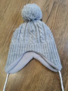 Czapka niemowlęca z pomponami rozmiar 40