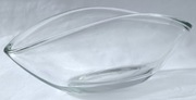 SZKŁO OZDOBNE SALATERKA Z GRUBEGO SZKŁA 26 cm OZDOBA DEKORACJA 