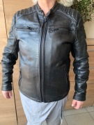 Kurtka stylizowana na motocyklowa L  SUPERDRY Premium SKÓRA 