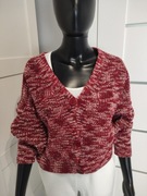 Sweter damski na guzikach kardigan bordowy rozmiar uni Lily