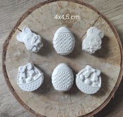 Figurki gipsowe Wielkanoc 6 szt 