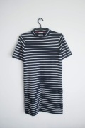 Granatowa biała sukienka paski Tommy Hilfiger XS S