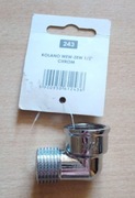 Kolanko wewnętrzne - zewnętrzne 1/2" chrom Tycner Nowe