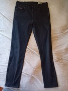 Jeansy Diesel D-Roisin Super-Skinny W30 L30 Czarne Rurki Stretch Slim