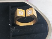 Pierścionek pozłacany rozm. 18-19 nowy