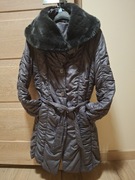 Kurtka-płaszcz damski z kołnierzem rozmiar 38-40