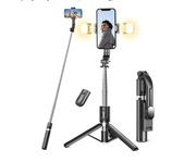 Kijek do selfie statyw z oświetleniem wypełniającym 