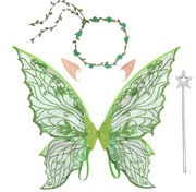 Strój przebranie kostium Motyl Motylek Wróżka wianek skrzydła różczka nowy