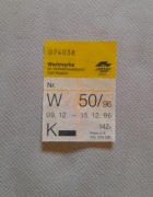 Bilet komunikacji miejskiej - WIEDEŃ / AUSTRIA - 142 ATS znaczek