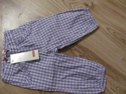 spodnie Name it 74 6-9m newborn fioletowe w kratę