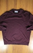 Sweter C&A r. XL okrągły dekolt bawełniany męski bordowy 