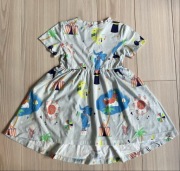 Letnia sukienka cyrk 98/104 Kółko Krzyżyk