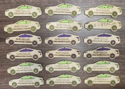 Zapachy samochodowe drewniane z logo