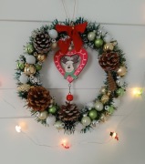 Stroik świąteczny OSTATNIE SZTUKI na drzwi ręcznie wykonany wianek