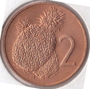 WYSPY COOKA 2 centy 1983, KM# 2, UNC