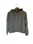 Bluza damska Fila z kapturem szara duże logo XL