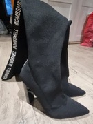 Długie Materialowe Kozaki Asos roz.38