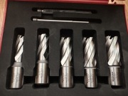 Zestaw frezów trepanacyjnych ROTABROACH HSS – NOWE – komplet + pilot