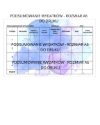 Podsumowanie wydatków - planer do druku
