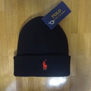 Czarna czapka Polo Ralph Lauren beanie-nowa z metką
