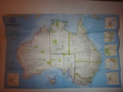 AUSTRALIA - mapa administracyjna _ AUSTRALIA W OBLĘŻENIU - plakat, poster