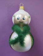 Bombka choinkowa Lala w szaliku szklane Bombki na choinkę kształtki