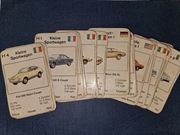Stare karty z samochodami Prl 28 sztuk