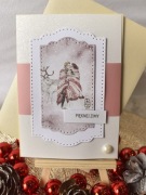 KARTKA ŚWIĄTECZNA handmade w kopercie - personalizowana, ręcznie robiona