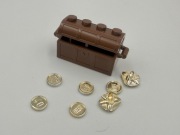 Elementy zestawu Lego Pirates 6251 skrzynia z monetami