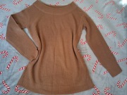 Karmelowy sweterek z dekoltem łódka nowy 36/38 Bonprix 