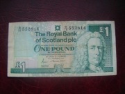 BANKNOT Wielka Brytania-Szkocja 1 funt 1990 rok seria B/18