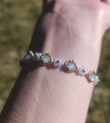 Bransoletka błękitna stal nierdzewna