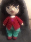 Lalka 43 cm. Zrobiona na szydełku.
